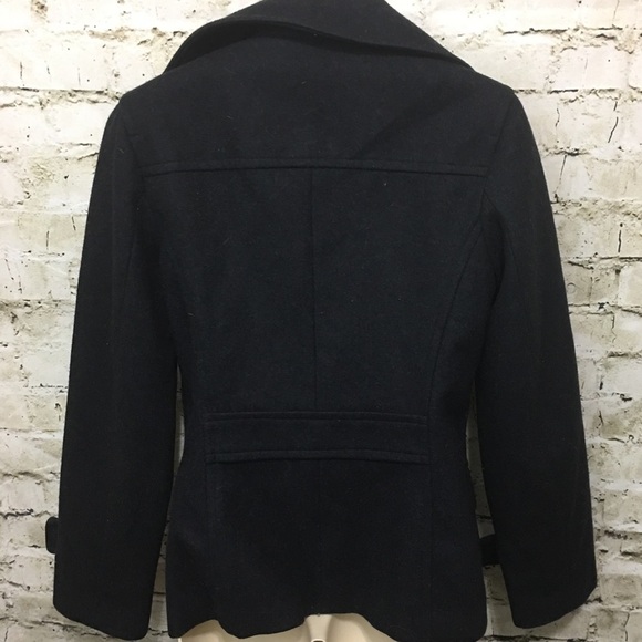 Giacca Charcoal Gray Wool Pea Coat - Picture 3 of 5